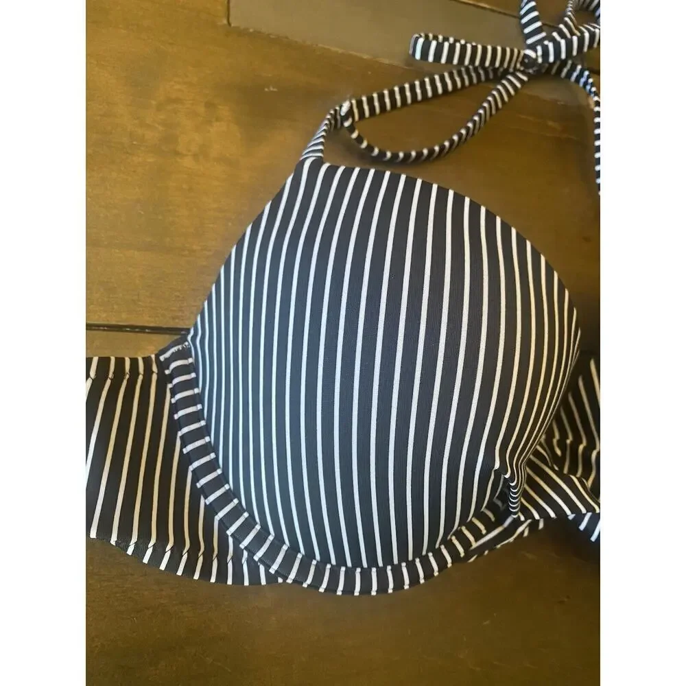 Shade & Shore black‎ white twist front underwire cup support size 36B